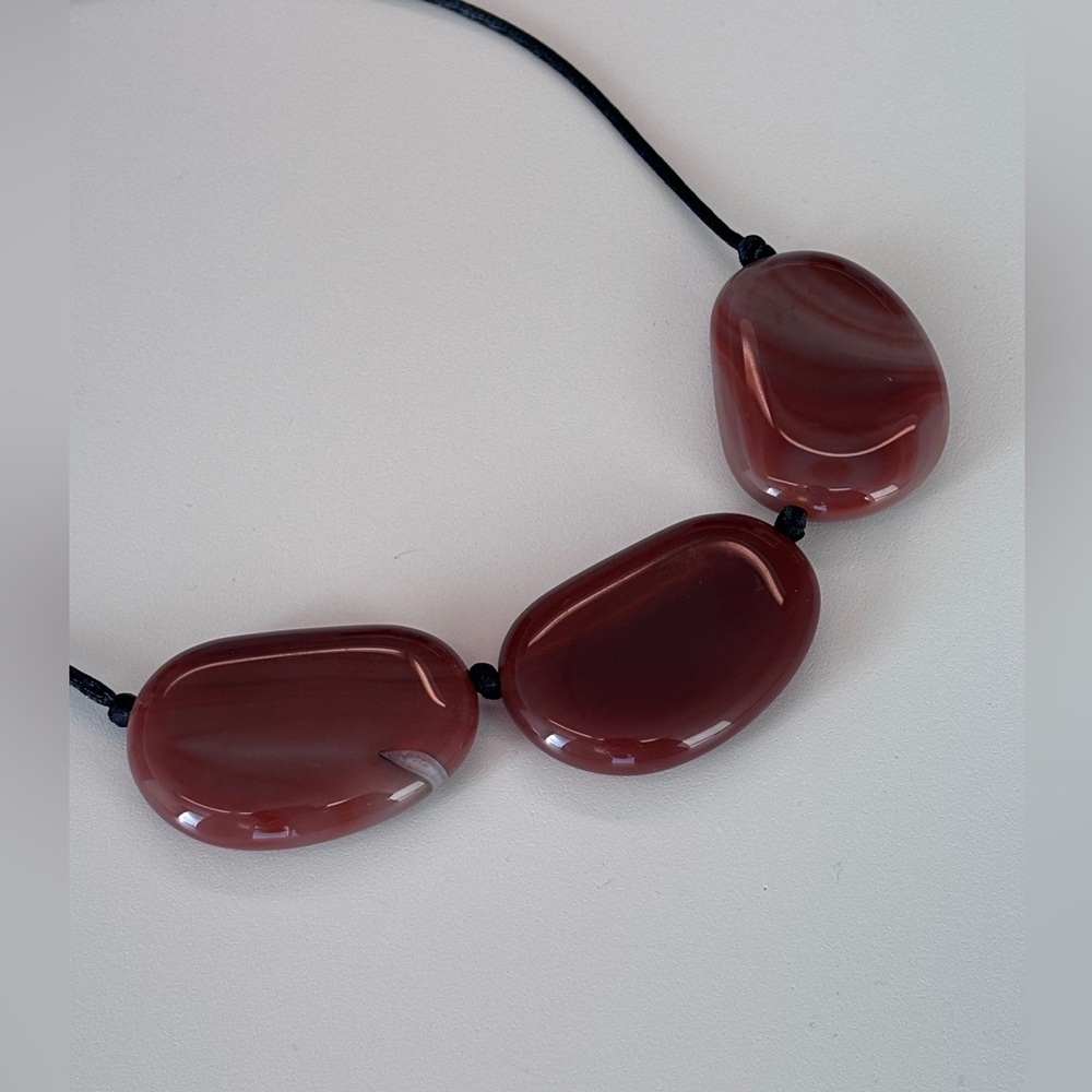 Statement Bean Design Agate Necklace - image 6